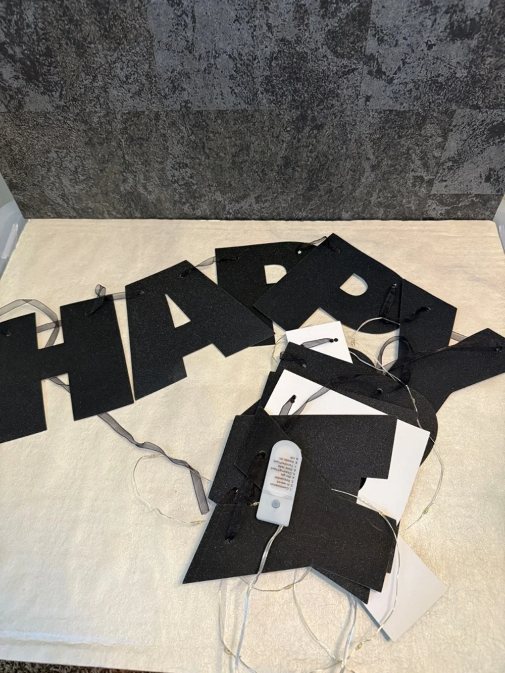Gold and Black Happy Birthday Party Supplies Kit - Home Party Decorations